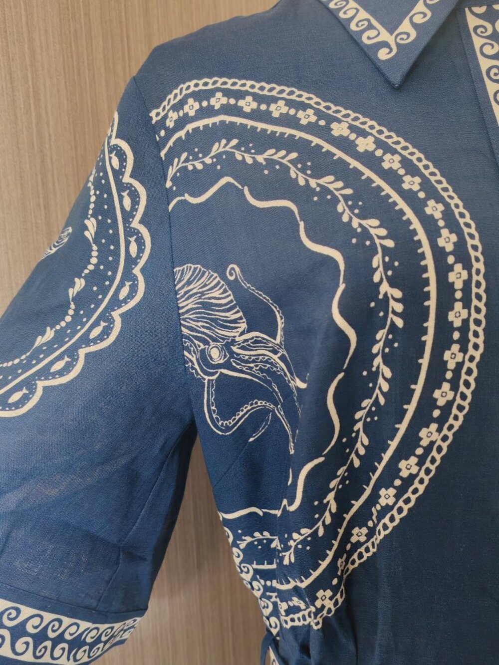 Alemaizosena floral pattern dark blue dress - Picture 8 of 11